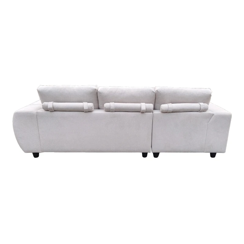 Right corner sofa Londe pakoworld beige fabric 273x211x92cm