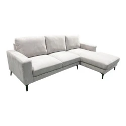 Left corner sofa Menande pakoworld ivory fabric 248x160x89εκ