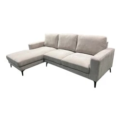 Right corner sofa Menande pakoworld beige fabric 248x160x89εκ
