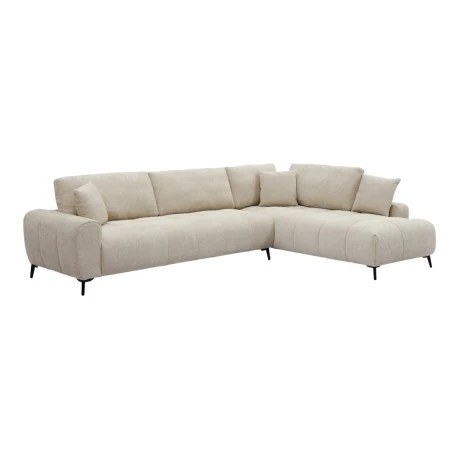 Corner sofa Veneto pakoworld left corner beige fabric 298x208x85cm