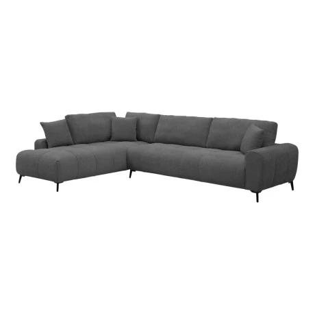Corner sofa Veneto pakoworld right corner anthracite fabric 298x208x85cm