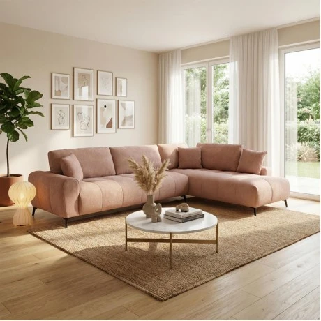 Corner sofa Veneto pakoworld right corner rotten apple fabric 298x208x85cm