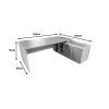 Professional work corner desk Armadi pakoworld sonoma-white 160x80x75cm