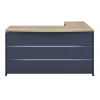 Commercial desk reversible Lotus  pakoworld oak-dark grey 180x160x75cm