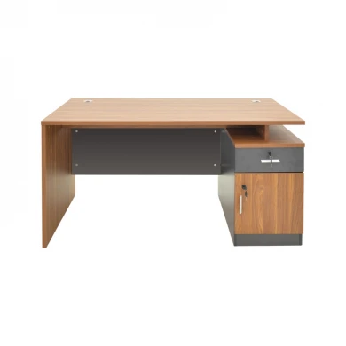 Professional office desk Oscar pakoworld in walnut-dark grey color 120x70x76cm