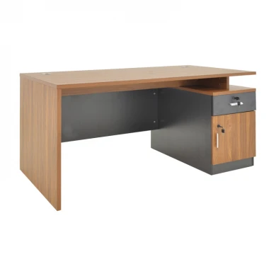 Professional office desk Oscar pakoworld in walnut-dark grey color 150x80x76cm