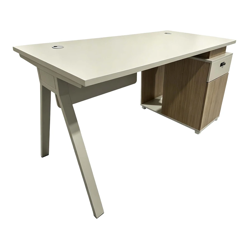 Professional work desk Spark pakoworld reversible in oak-beige shade 120x60x75cm