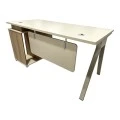 Professional work desk Spark pakoworld reversible in oak-beige shade 120x60x75cm