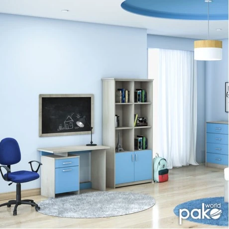 Γραφείο εργασίας Looney pakoworld χρώμα castillo-μπλε 100x55x75εκ