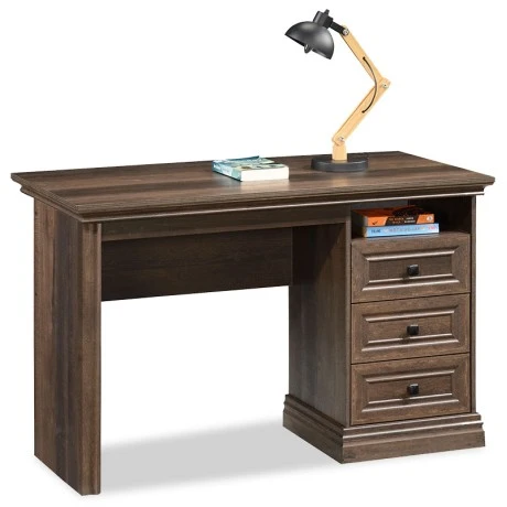 Office table Mozart pakoworld with drawers in walnut color 121x60x78cm