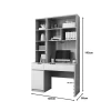 Pertin pakoworld work desk in white-natural shade 120x58x195cm
