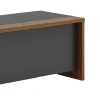 Reversible corner office desk Oscar pakoworld walnut-charcoal 200x188,6x76cm