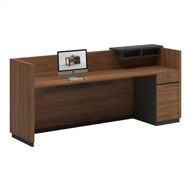 Reception Oscar pakoworld walnut-anthracite 180x65x76cm