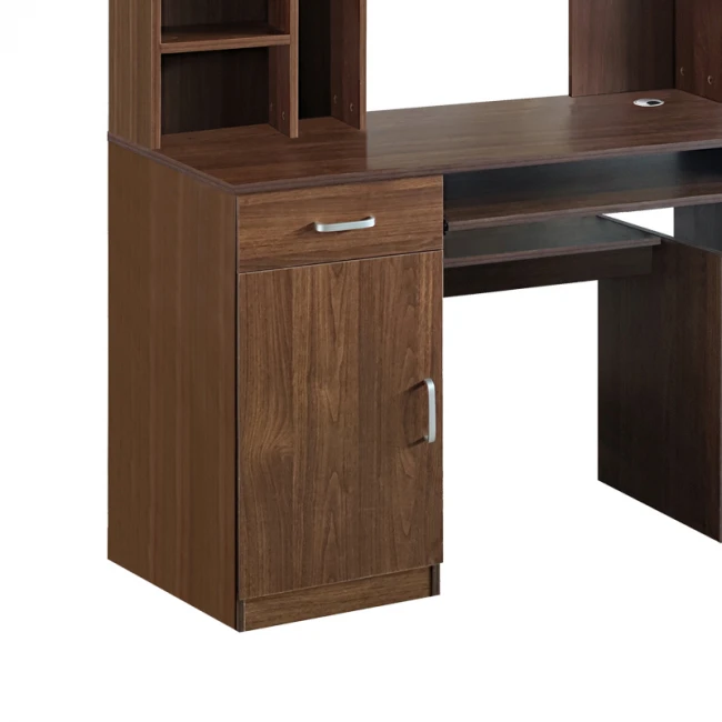 Computer desk-bookcase Novelty pakoworld walnut 120x55x182cm