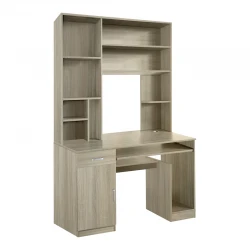 Computer desk-bookcase Novelty pakoworld in sonoma color 120x55x182cm Computer desk-bookcase Novelty pakoworld in sonoma color 120x55x182cm