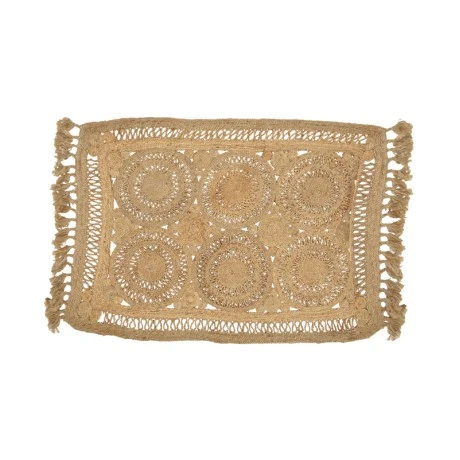 Rug Adena pakoworld jute with fringes in natural color 180x120cm