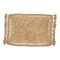 Rug Adena pakoworld jute with fringes in natural color 216x150cm