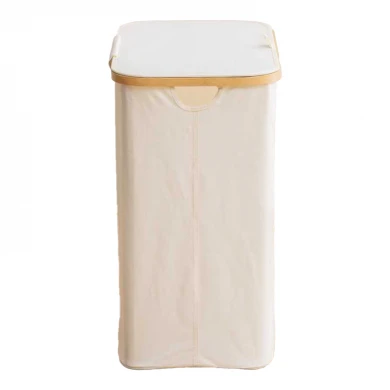 Laundry rack Lodge pakoworld bamboo-fabric in beige color 54x33x60cm