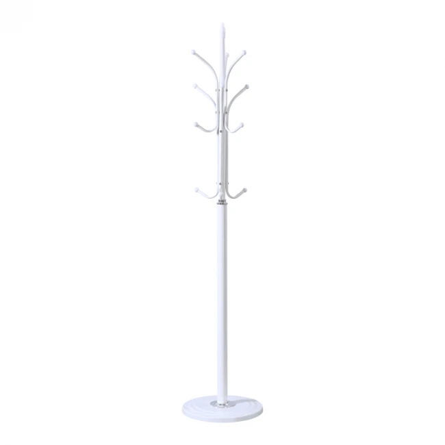 Coat rack Keleste pakoworld metal in white color D37x175cm