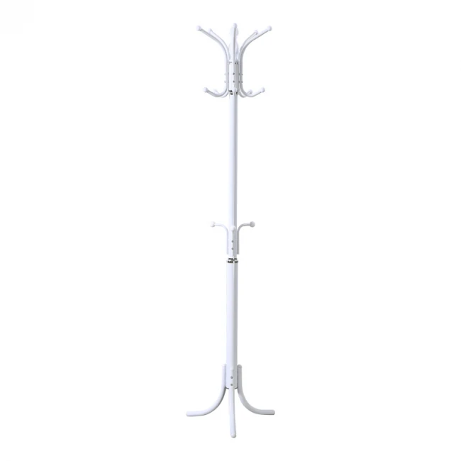 Coat rack Mendora pakoworld metal in white color 40x40x180cm