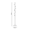 Coat stand Mush pakoworld pink-white metal 30x30x168cm