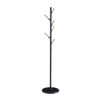 Ponziele metal clothes rack in black shade D37x174cm