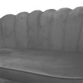 2 seater sofa Daimon pakoworld velvet grey 134x70x77cm