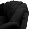 2 seater sofa Daimon pakoworld velvet black 134x70x77cm
