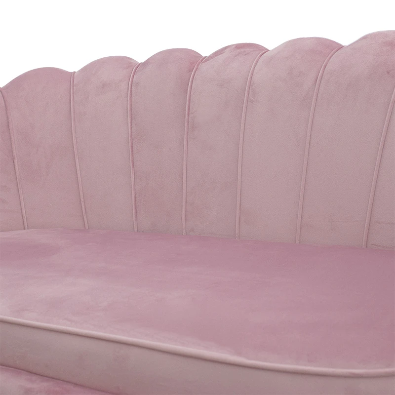 2 seat sofa Daimon pakoworld velvet pink 134x70x77cm