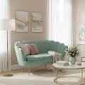 2-seater sofa Daimon pakoworld velvet in pistachio shade 134x70x77cm