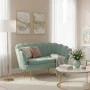 2-seater sofa Daimon pakoworld velvet in pistachio shade 134x70x77cm