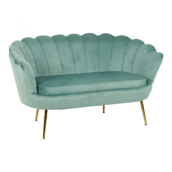 2-seater sofa Daimon pakoworld velvet in pistachio shade 134x70x77cm