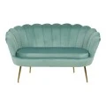 2-seater sofa Daimon pakoworld velvet in pistachio shade 134x70x77cm