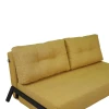 Καναπές 2θέσιος-κρεβάτι Fancy pakoworld ύφασμα σε κίτρινη απόχρωση με μαύρο πόδι 150x92x77εκ