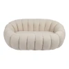 2-seater sofa Yannick pakoworld boucle beige fabric 148x92x62cm