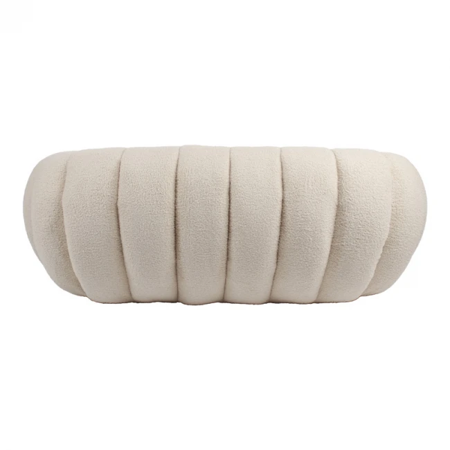 2-seater sofa Yannick pakoworld boucle beige fabric 148x92x62cm