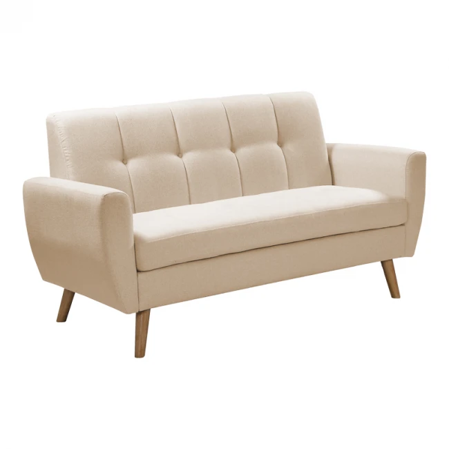 2 seater sofa Decency pakoworld fabric beige 149x75x86 cm