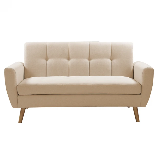 2 seater sofa Decency pakoworld fabric beige 149x75x86 cm