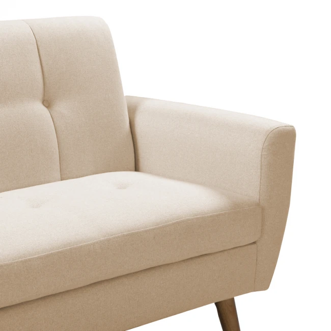 2 seater sofa Decency pakoworld fabric beige 149x75x86 cm