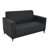 Two seater sofa Sidica I pakoworld PU in black color 135x78x83cm