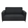 Two seater sofa Sidica I pakoworld PU in black color 135x78x83cm