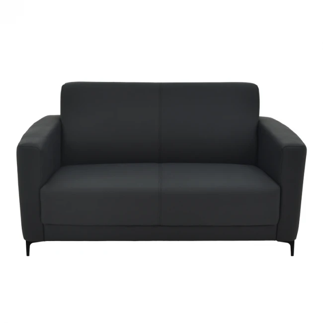 Two seater sofa Sidica I pakoworld PU in black color 135x78x83cm
