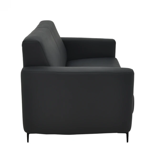 Two seater sofa Sidica I pakoworld PU in black color 135x78x83cm