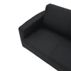 Two seater sofa Sidica I pakoworld PU in black color 135x78x83cm