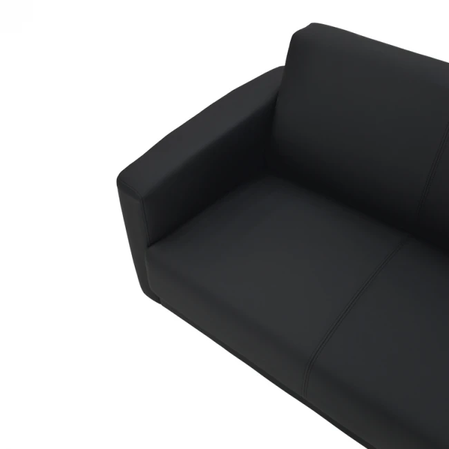 Two seater sofa Sidica I pakoworld PU in black color 135x78x83cm