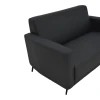 Two seater sofa Sidica I pakoworld PU in black color 135x78x83cm