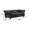 Kαναπές διθέσιος τ. Chesterfield pakoworld pu κυπαρισσί 160x84x67εκ