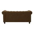 2-seater sofa Incredible pakoworld antique brown pu type Chesterfield 160x84x67cm