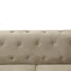 2-seater sofa Incredible pakoworld beige velvet Chesterfield type 160x84x67cm