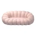 Sofa Embrace pakoworld boucle fabric in pink shade 180x105x65cm